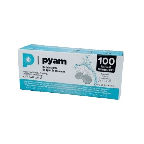 Comprimidos potabilizadores de agua PYAM x 50