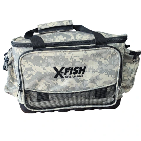 Bolso de pesca X-Fish con porta reel.-