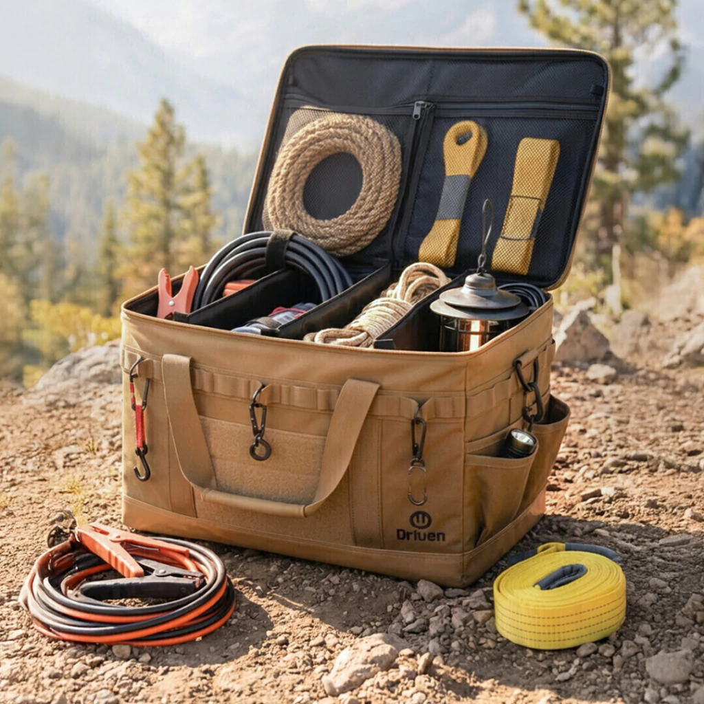 Bolso Driven 55x38x31 c/divisores internos, manija y correa.-