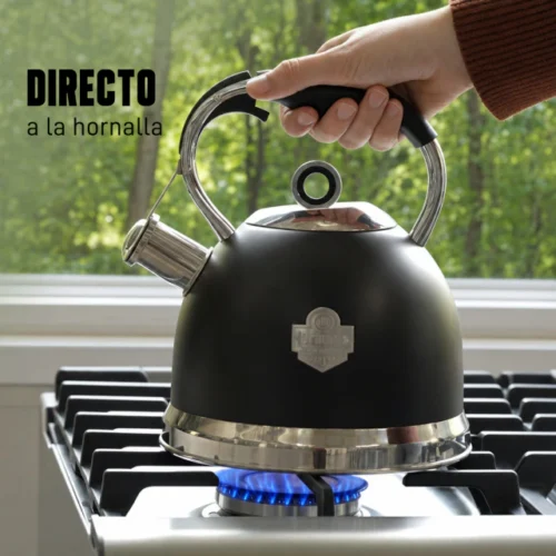 Pava Driven Inox. 3 litros negra.-